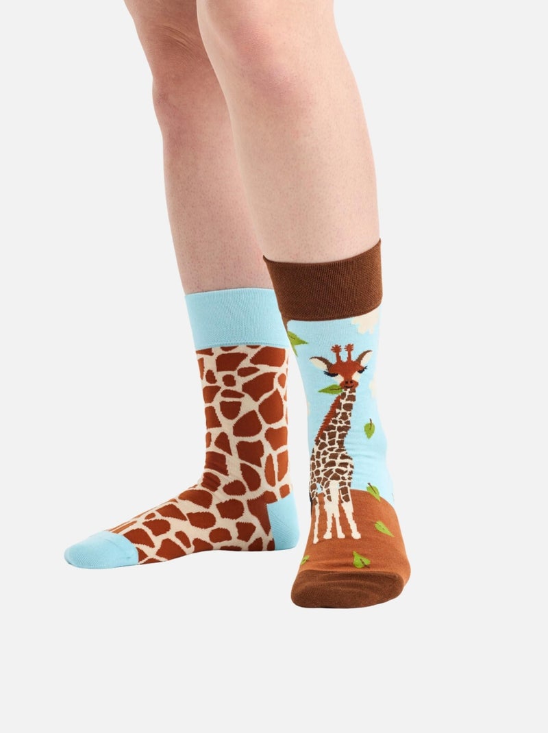 Chaussettes Girafe Mignonne Bleu turquoise - Kiabi