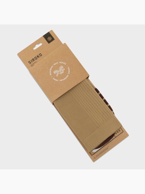 Chaussettes gravel cyclisme homme et femme gs1 mustard - Kiabi