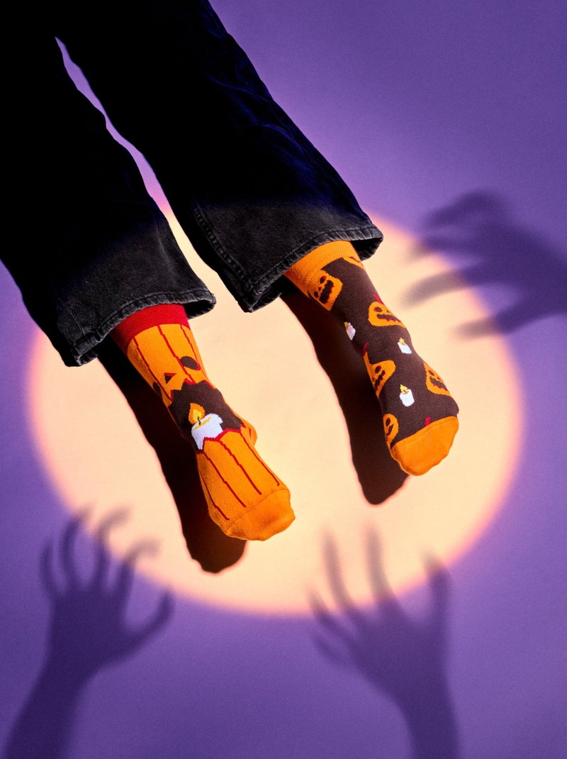 Chaussettes Halloween Dedoles Citrouilles & Bougies Orange - Kiabi