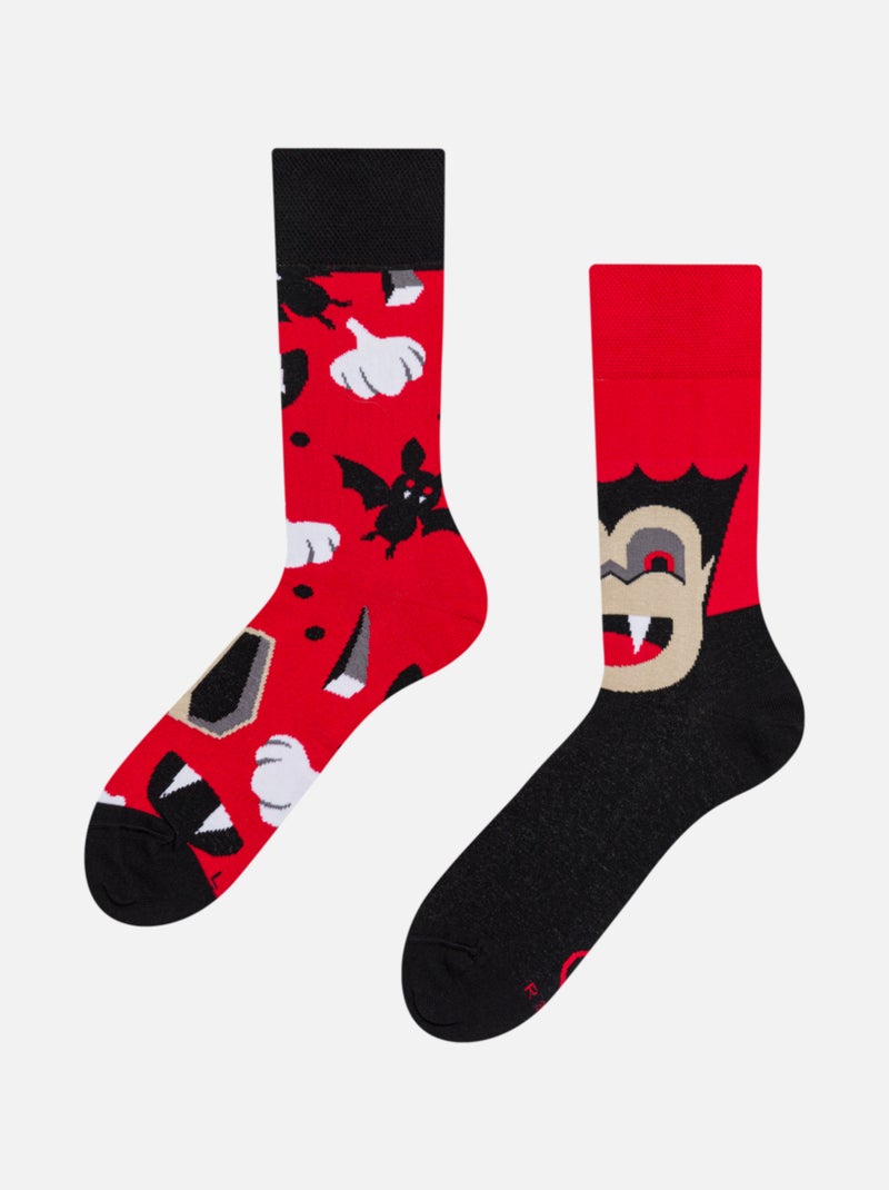 Chaussettes Halloween Dedoles Le Baiser de Dracula Rouge - Kiabi
