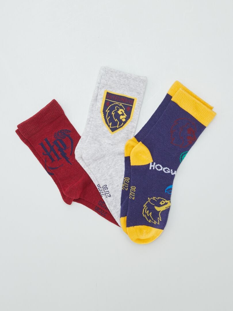 Chaussettes 'Harry Potter' - Lot de 3 Rouge - Kiabi