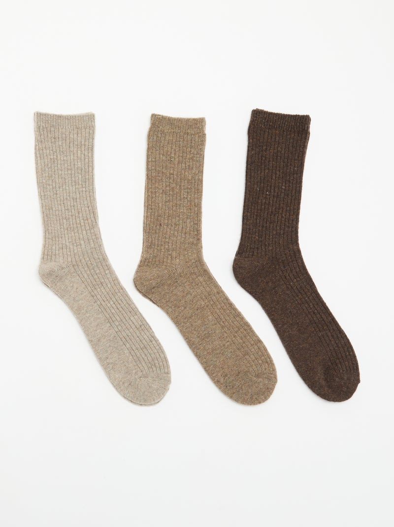 Chaussettes haute Beige - Kiabi