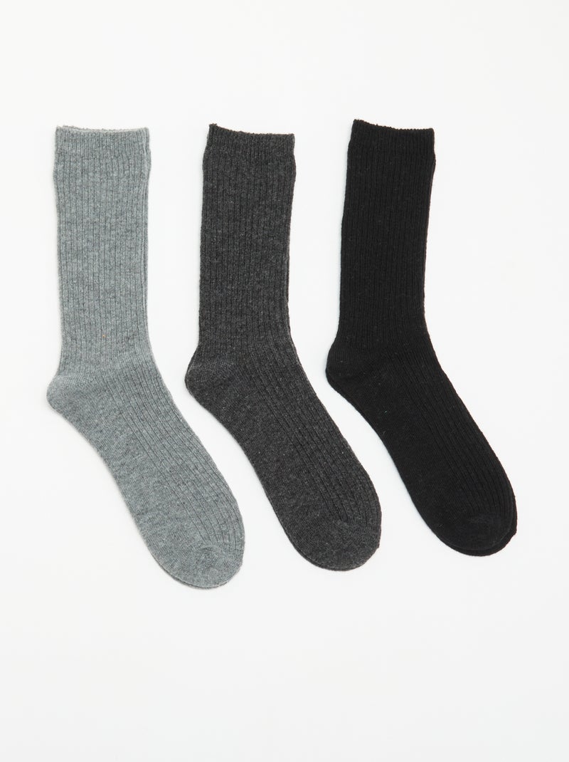Chaussettes haute Gris - Kiabi