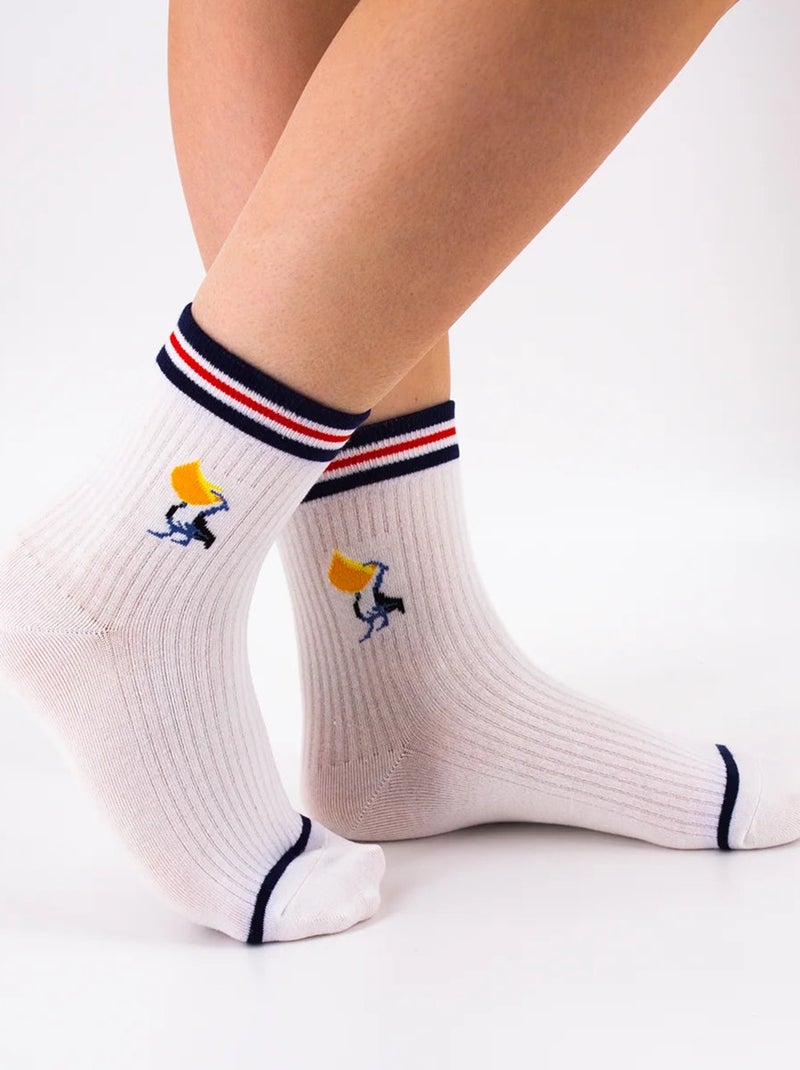 Chaussettes Hautes Animaux Exotiques Bleu - Kiabi