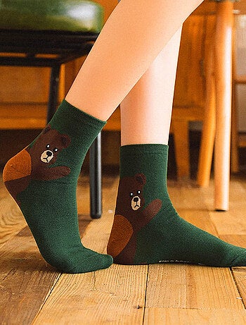 Chaussettes Hautes Animaux Talons