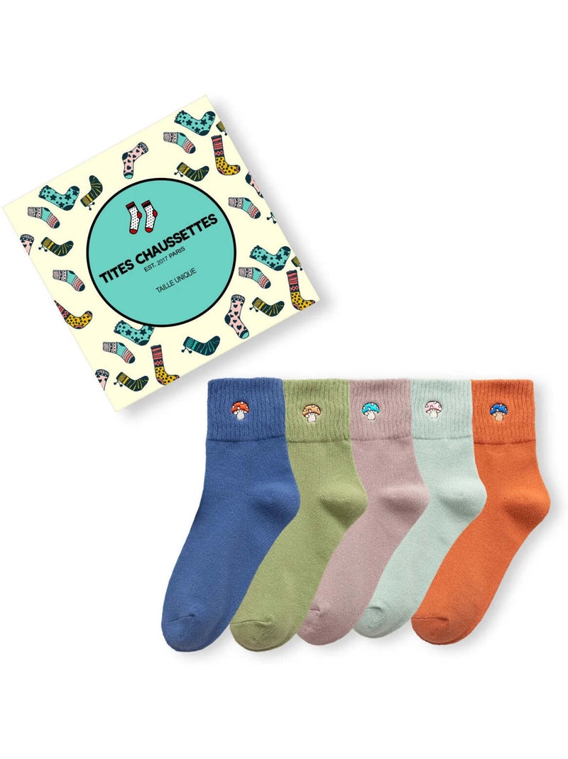 Chaussettes hautes Champignons (Lot x5)  | Titeschaussettes Multicolore - Kiabi