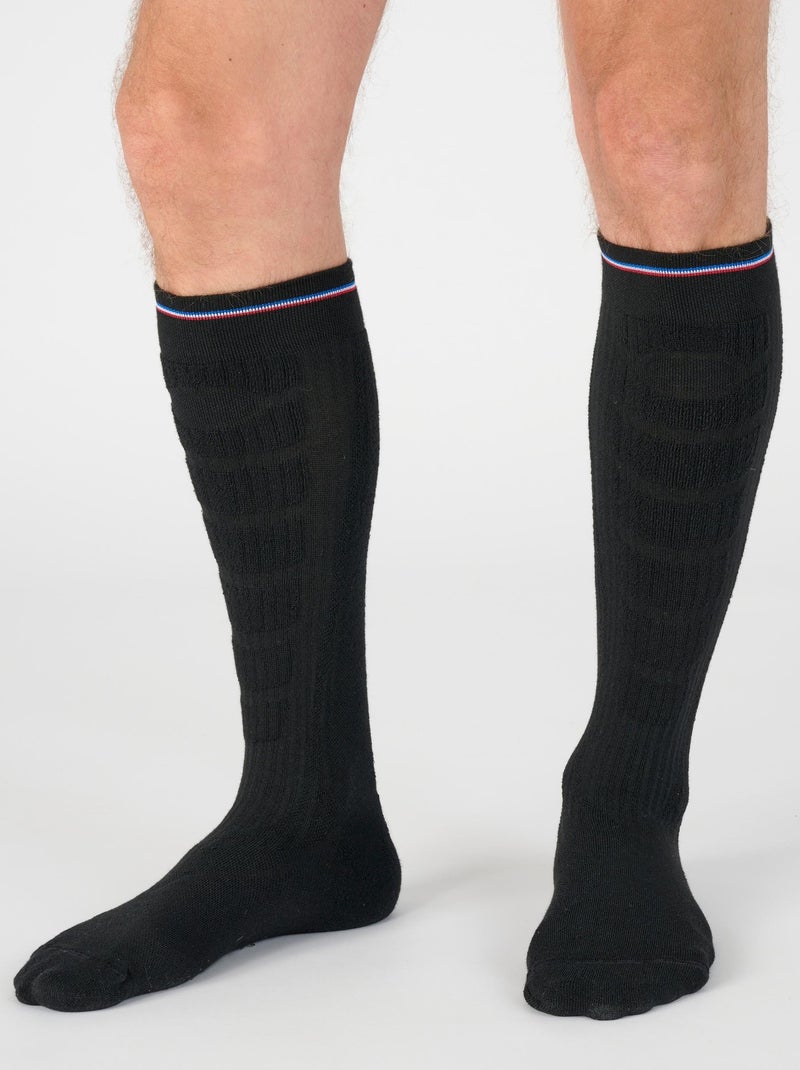 Chaussettes hautes chaudes Thermolactyl Energy mixte  - DamartSport Noir - Kiabi