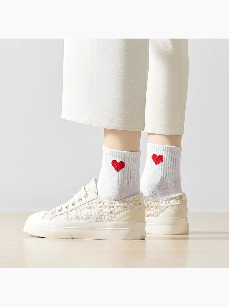 Chaussettes Hautes Coeur Côté Noir - Kiabi