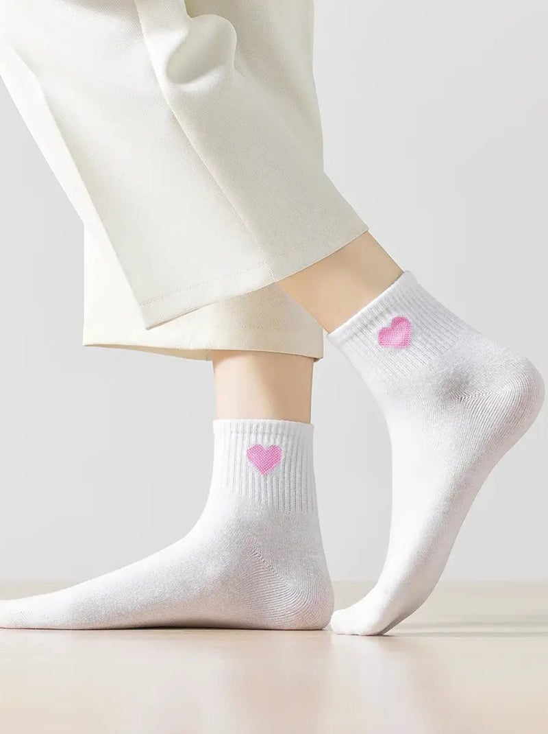 Chaussettes Hautes Coeur Côté Rose - Kiabi