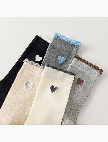 Chaussettes Hautes Coeur & Feston
