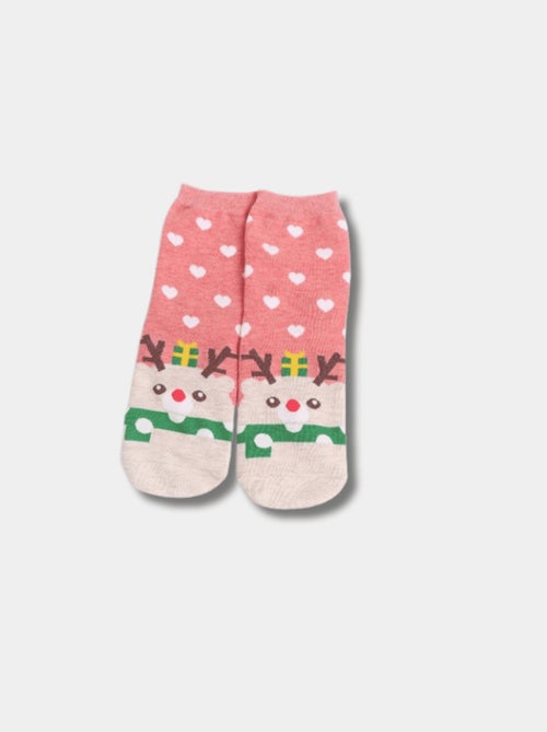 Chaussettes Hautes Cœur Noël - Kiabi