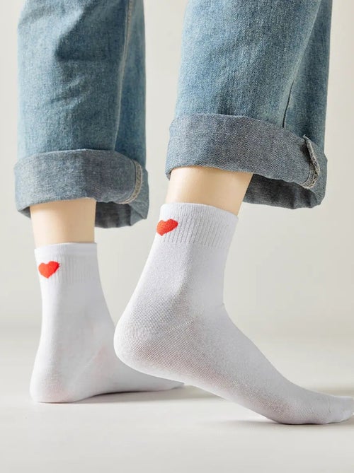 Chaussettes Hautes Coeur Talon - Kiabi