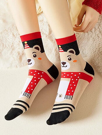 Chaussettes Hautes Costume Noël