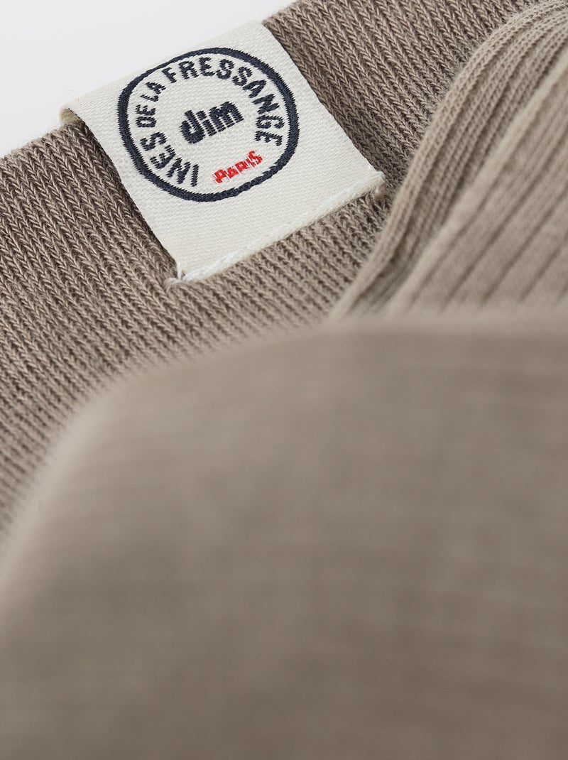 Chaussettes hautes Dim x Inès de La Fressange Beige foncé - Kiabi