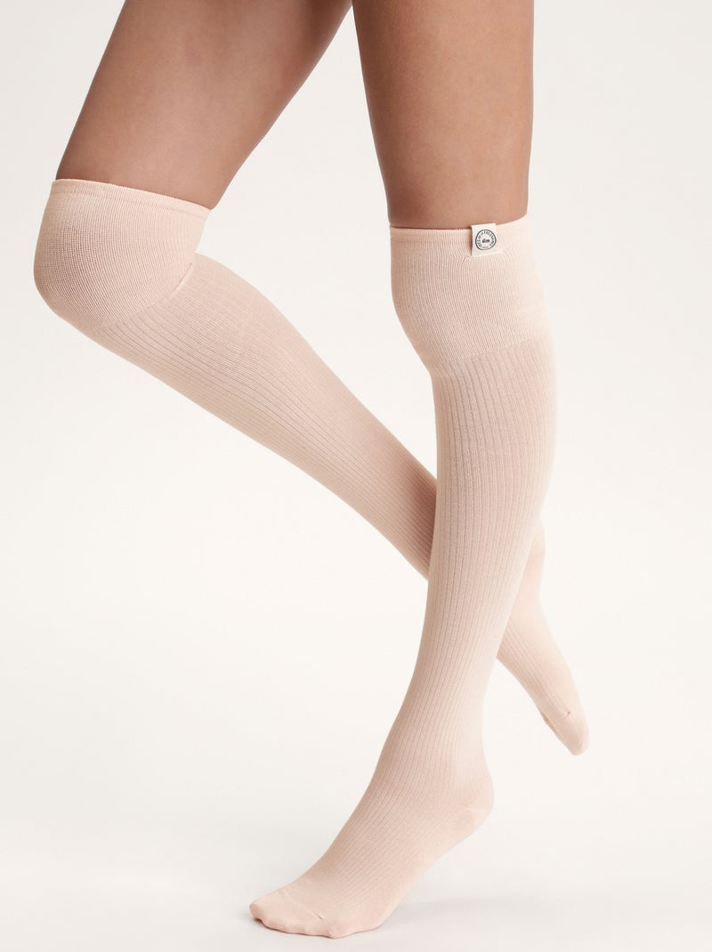 Chaussettes hautes Dim x Inès de La Fressange Rose pâle Femme