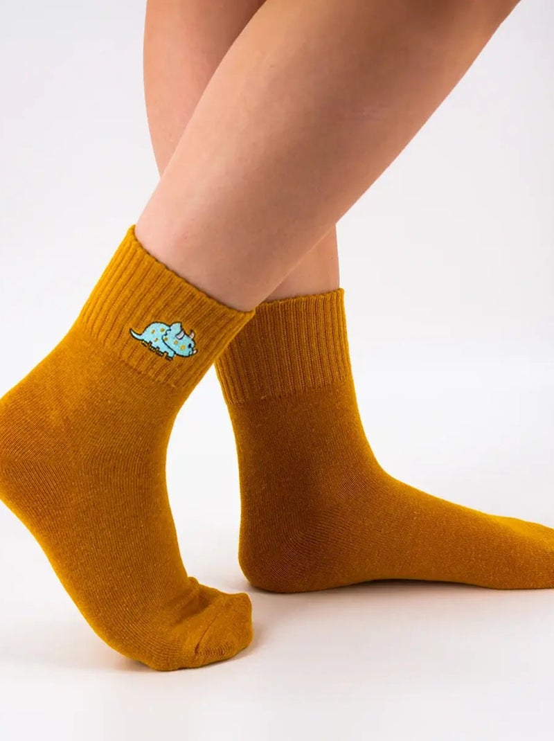 Chaussettes Hautes Dino Bleu - Kiabi