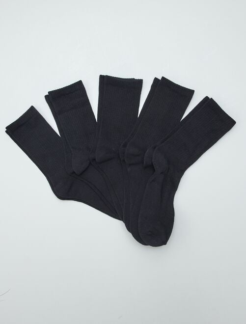 Chaussettes hautes en maille - Lot de 5 - Kiabi