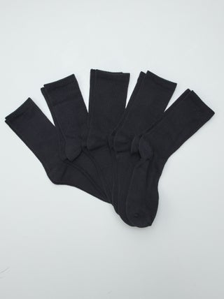 Chaussettes hautes en maille - Lot de 5