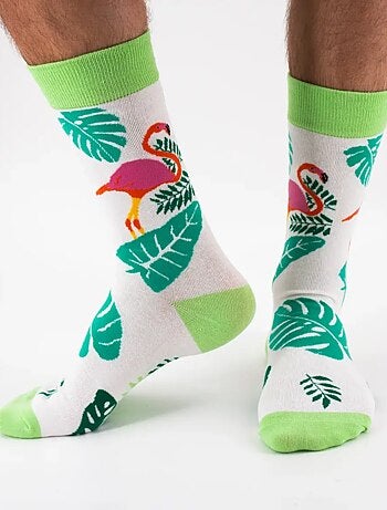 Chaussettes Hautes Flamant Rose