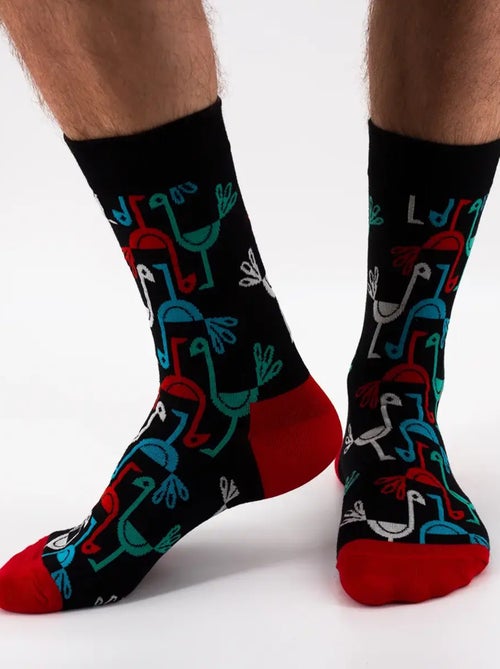 Chaussettes Hautes Flamant Rose - Kiabi