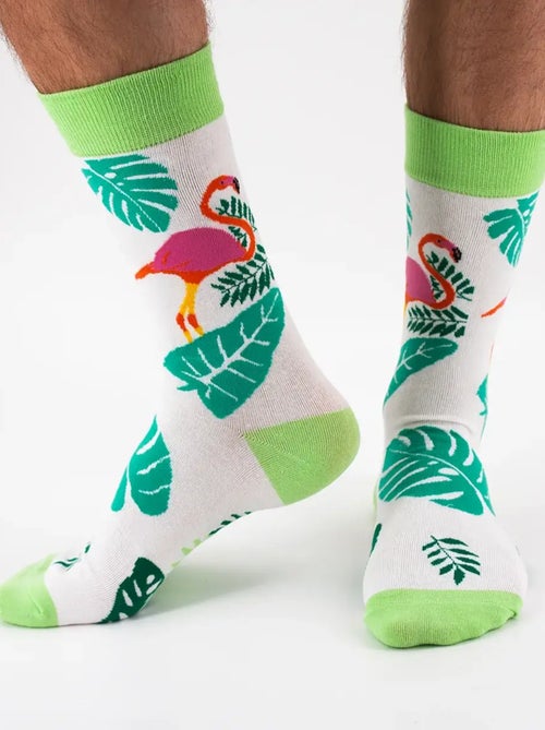 Chaussettes Hautes Flamant Rose - Kiabi