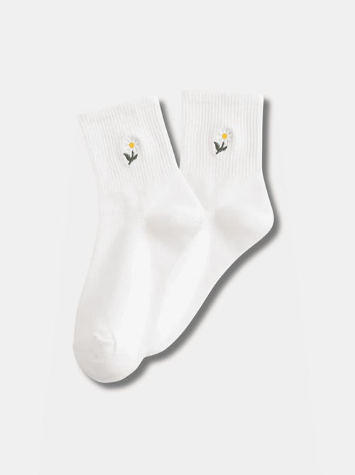 Chaussettes Hautes Fleurs - Kiabi