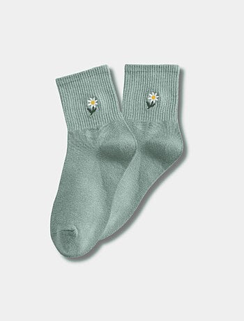 Chaussettes Hautes Fleurs