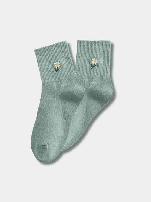 Chaussettes Hautes Fleurs - Kiabi