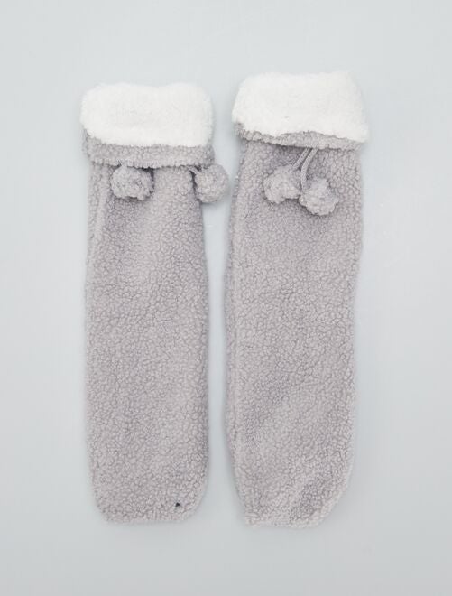 Chaussettes En Coton Hautes Nounours- SockUp- 35-42 - Jaune - Kiabi - 5.95€