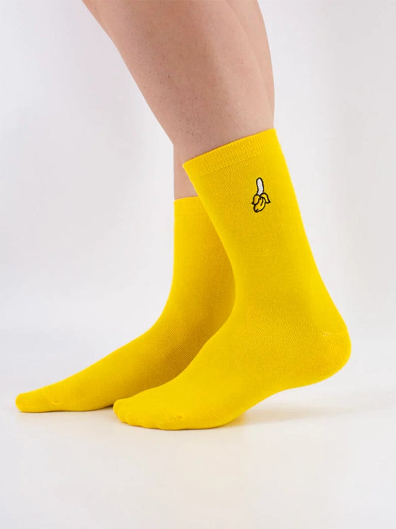 Chaussettes hautes Fruitées| Titeschaussettes Jaune - Kiabi