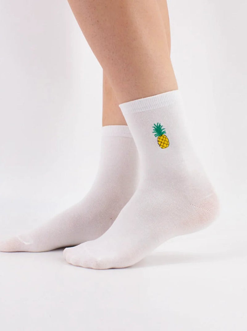 Chaussettes Hautes Fruits Jaune - Kiabi