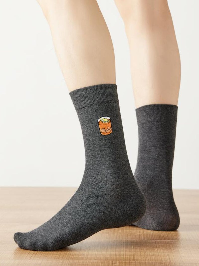 Chaussettes Hautes Gourmandes Gris - Kiabi