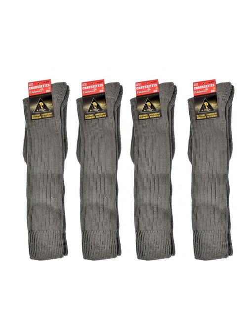 Chaussettes hautes homme Coton - Pack de 4 - Kiabi