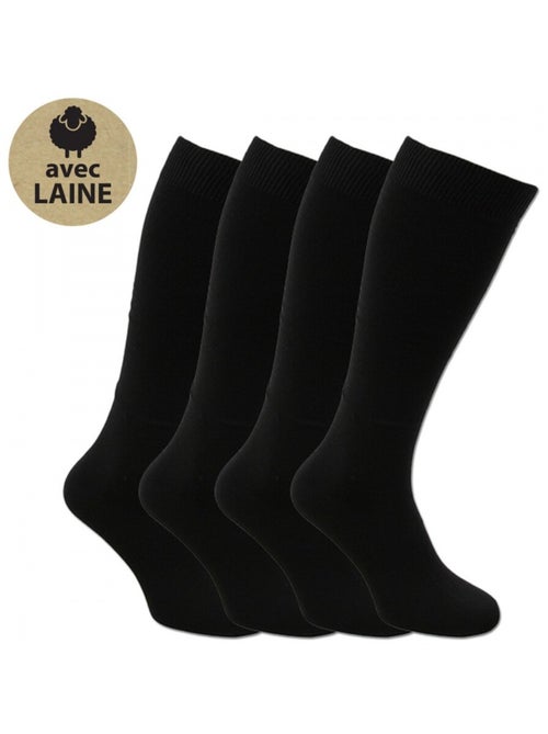 Chaussettes Hautes Homme Lot de 4 - Kiabi