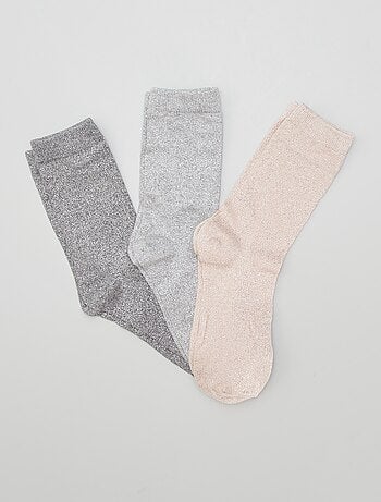 Chaussettes hautes irisées - Lot de 3