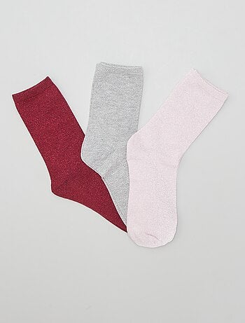 Chaussettes hautes irisées - Lot de 3