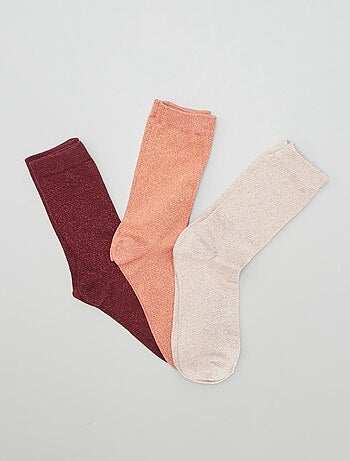 Chaussettes hautes irisées - Lot de 3