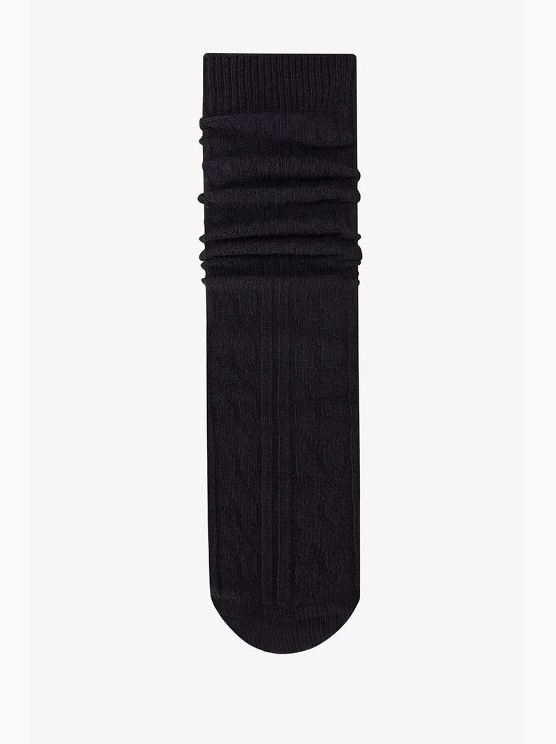 Chaussettes hautes jacquard daily penti Noir - Kiabi