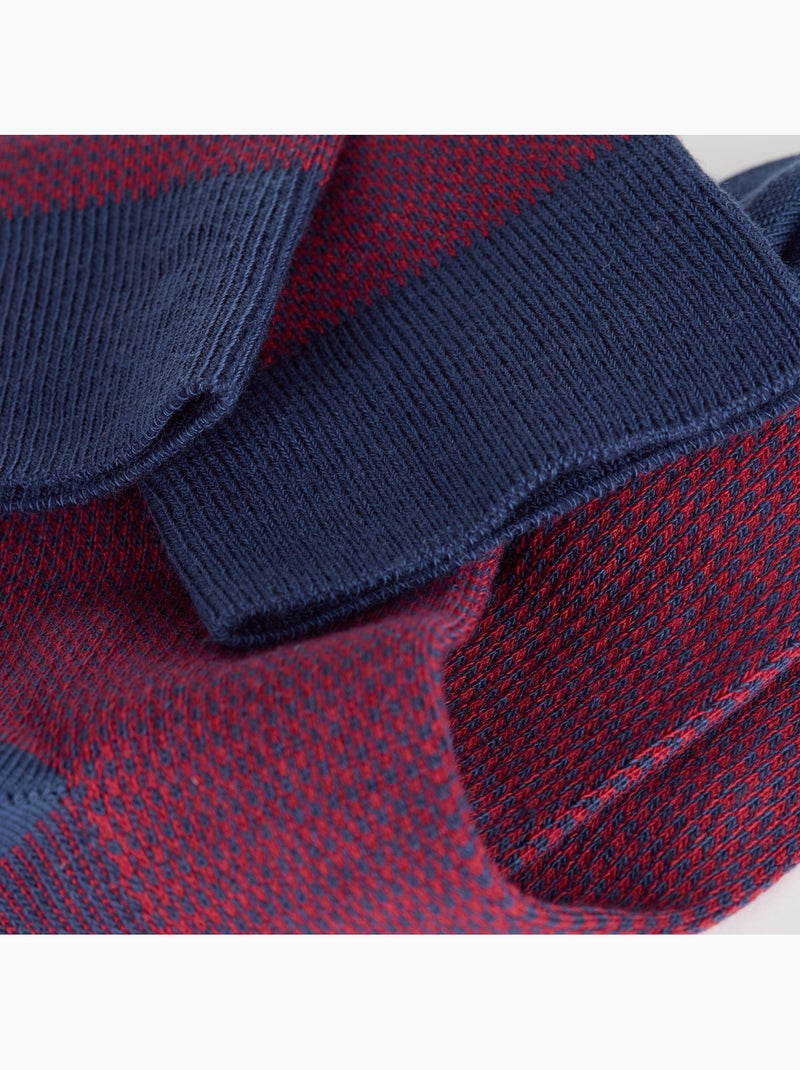 Chaussettes hautes La Mode Rouge grenat - Kiabi