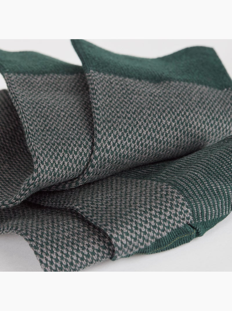 Chaussettes hautes La Mode Vert foncé - Kiabi