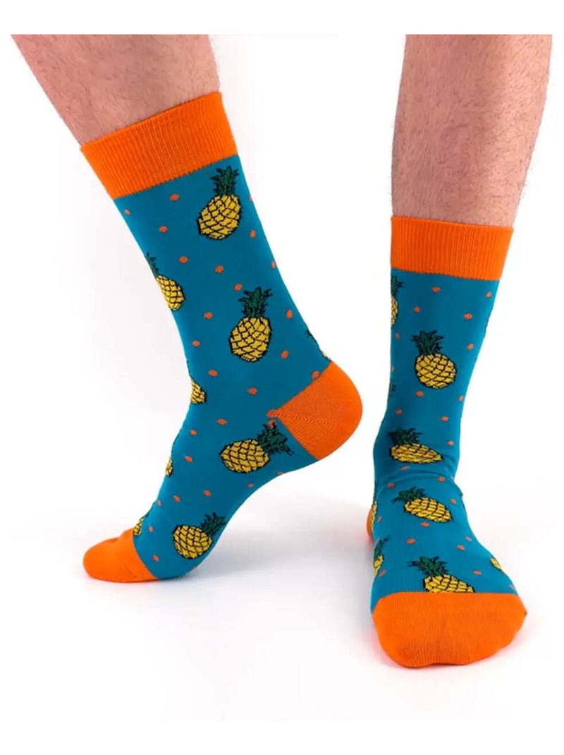 Chaussettes Hautes Motif Noir - Kiabi