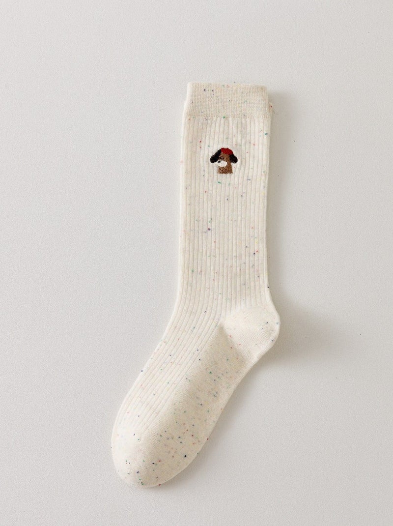 Chaussettes Hautes Personnages de Noël Beige - Kiabi