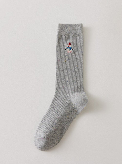 Chaussettes Hautes Personnages de Noël - Kiabi