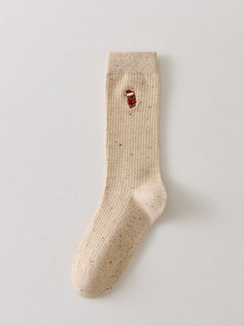 Chaussettes Hautes Personnages de Noël - Kiabi