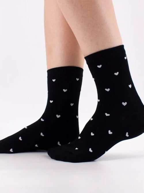 Chaussettes Hautes Petits Cœurs - Kiabi