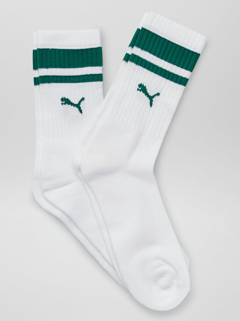 Chaussettes hautes 'Puma' - Lot de 2 Blanc - Kiabi