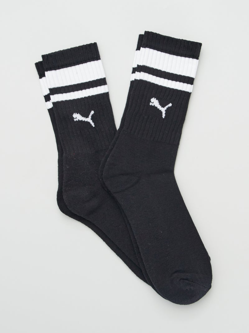Chaussettes hautes 'Puma' - Lot de 2 Noir - Kiabi