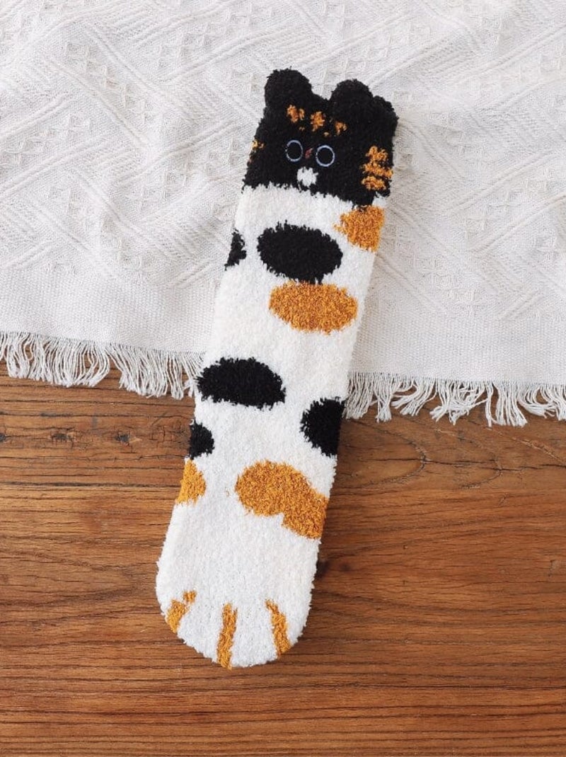 Chaussettes Hiver Tête de Chat  | Titeschaussettes Blanc nacré - Kiabi