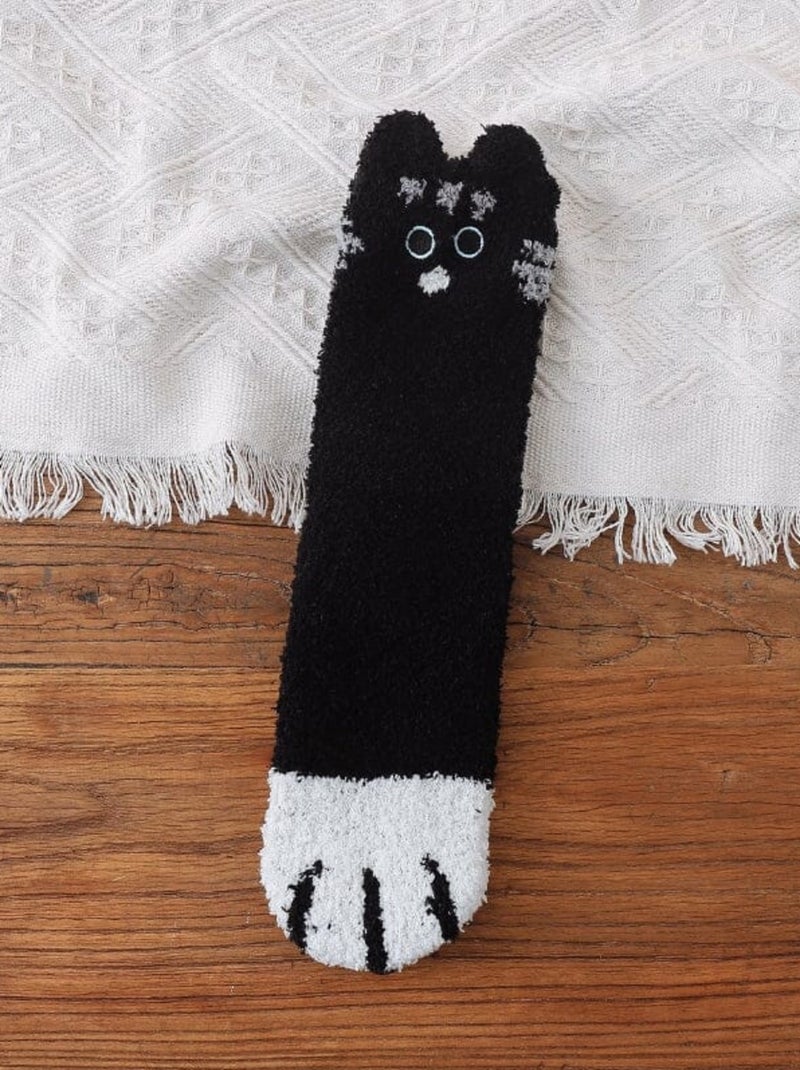 Chaussettes Hiver Tête de Chat  | Titeschaussettes Noir - Kiabi