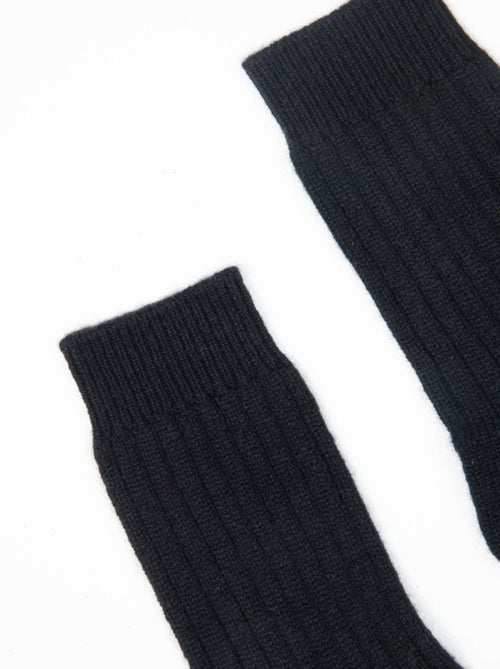 Chaussettes homme 100% cachemire 4 fils - UNI 13 - Kiabi